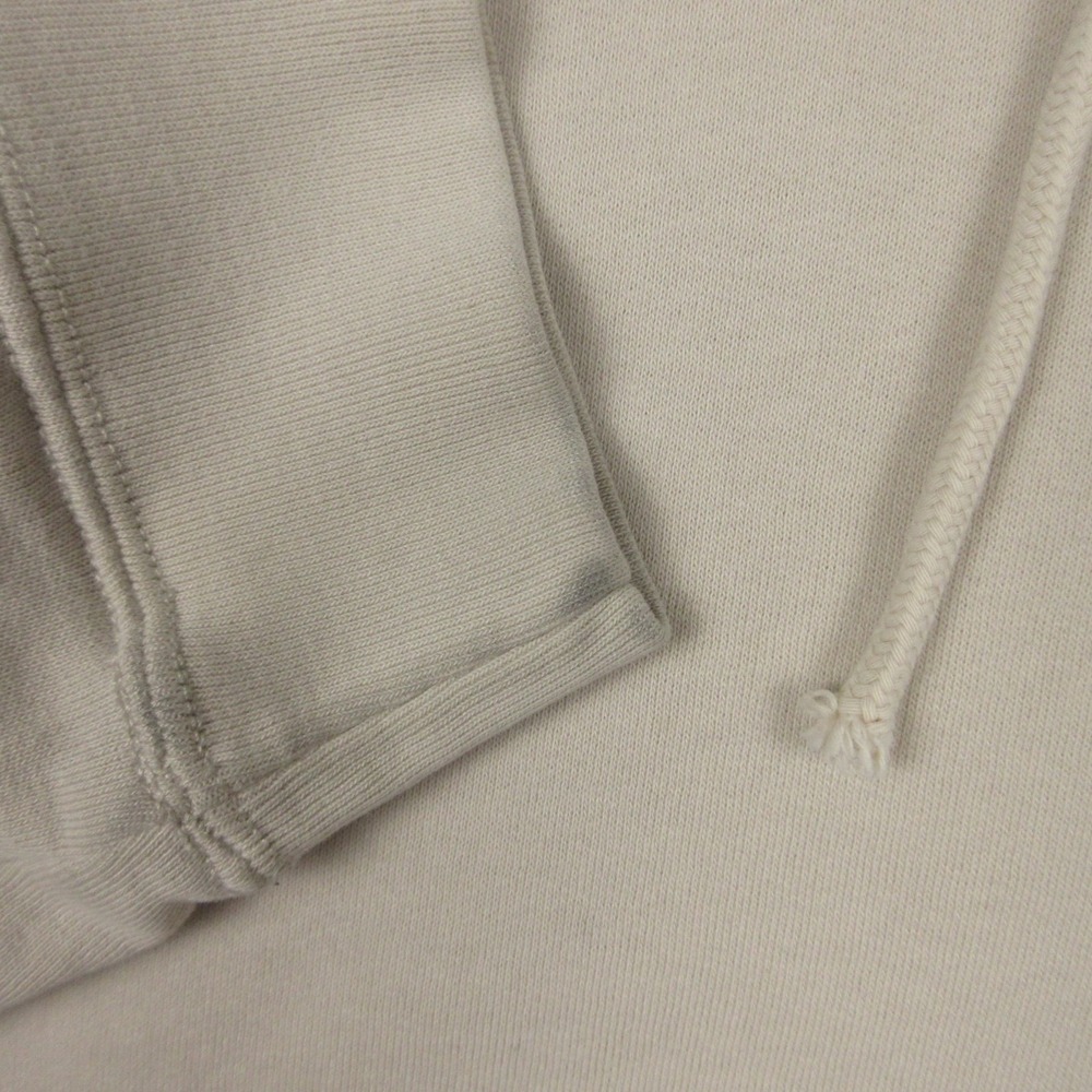 Abercrombie & Fitch Sweater Mens Medium Beige Fleece Pullover Hoodie Sweatshirt - Picture 5 of 15
